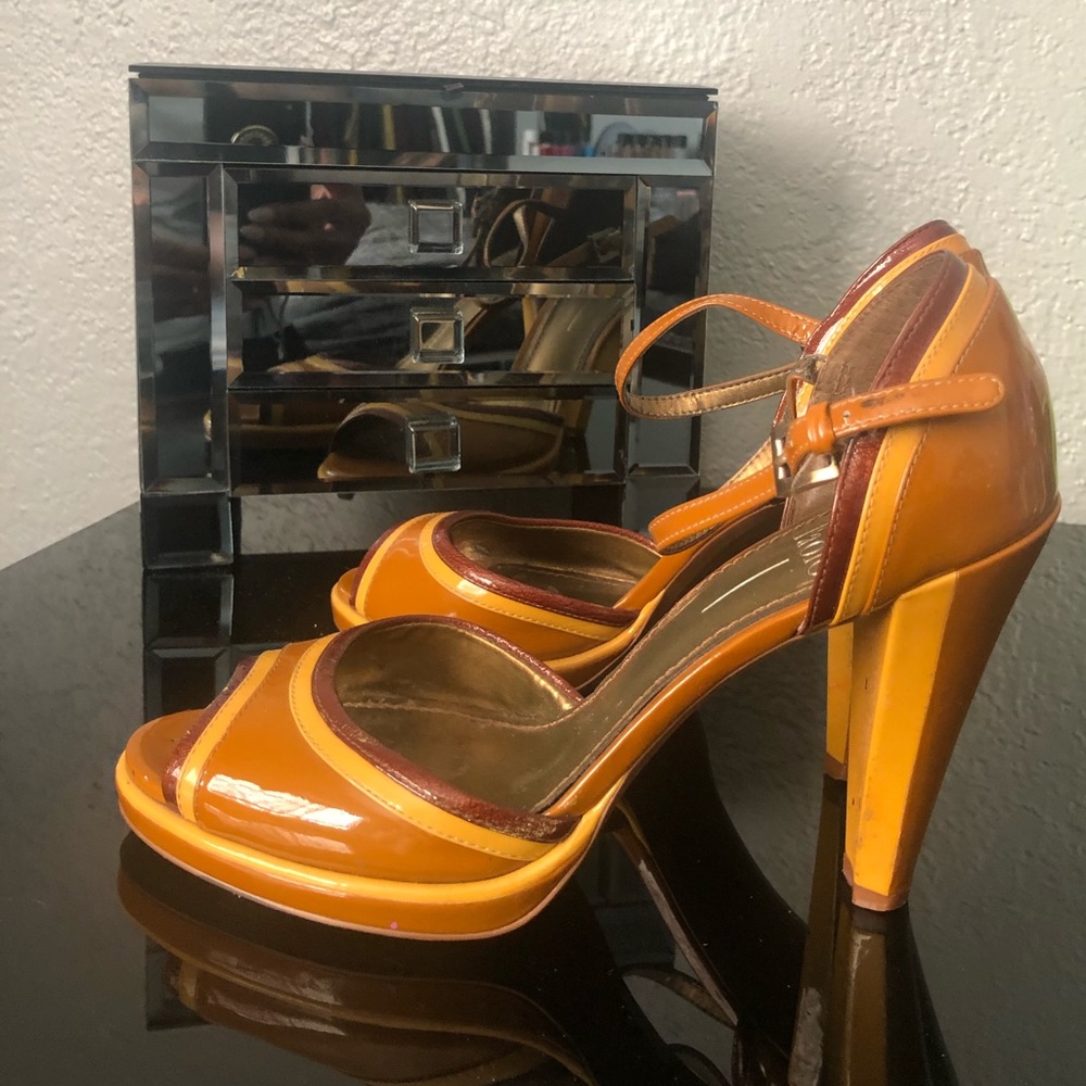 Paolo open toe heels.